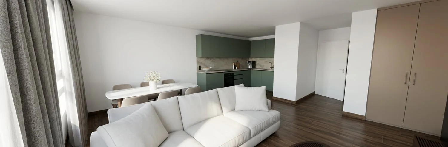 Schönes neues 3-Zimmer-Apartment, nur wenige Schritte vom Zentrum von Neu...