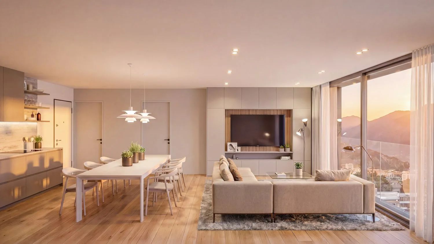 Lakeview apartment on the top floor in Massagno