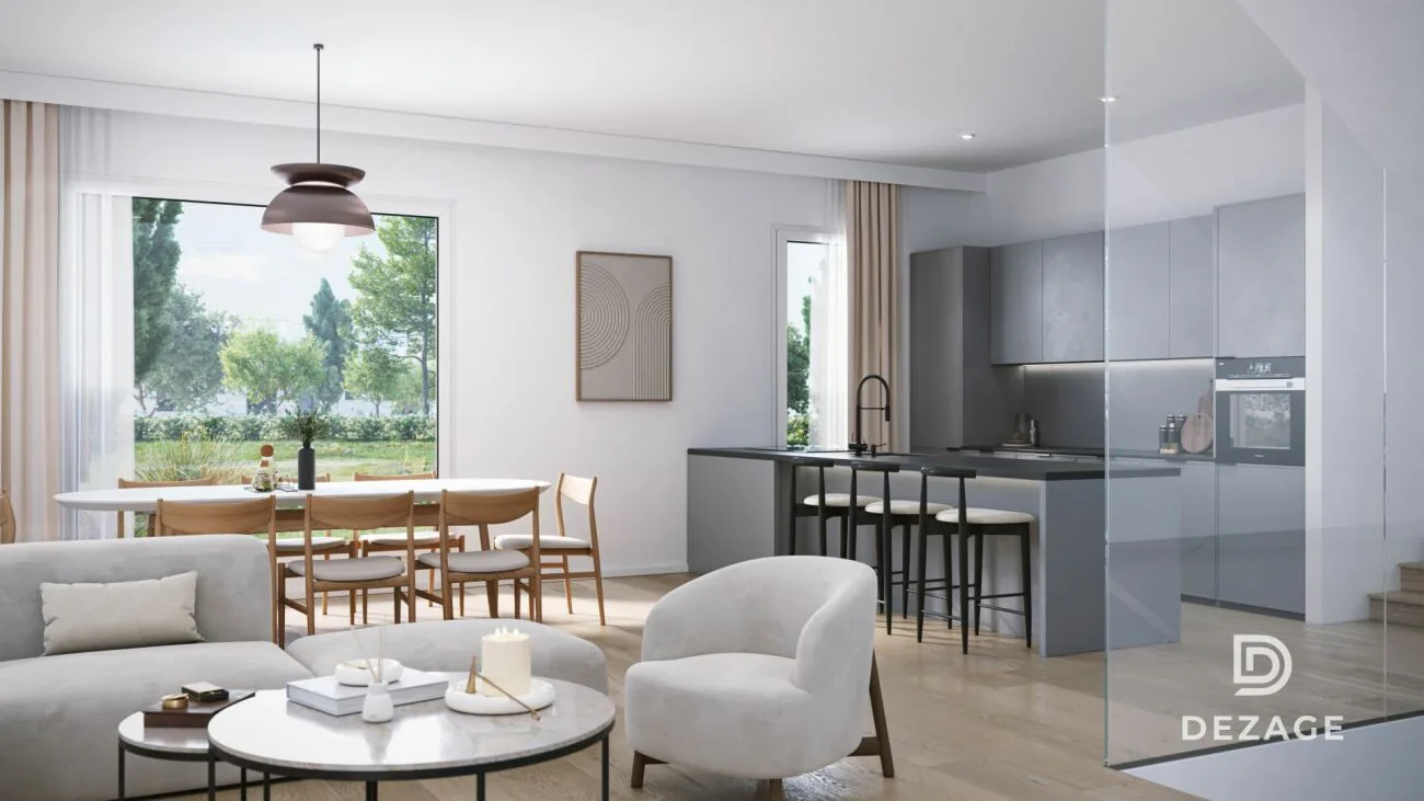 Projet neuf à Nyon (LITHEA) : Élégante villa de 6 pièces, hauts plafonds, jardin privatif et haute performance énergétique - Villa 2
