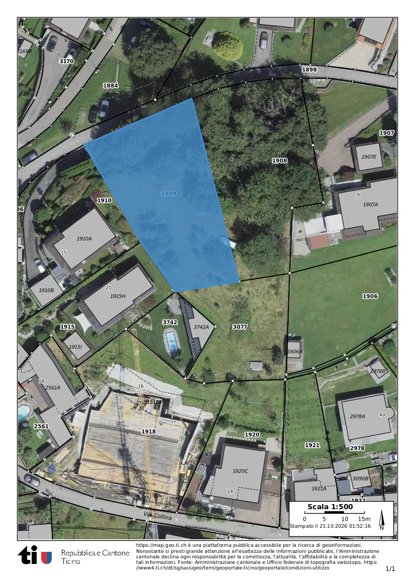 Terrain constructible avec vue merveilleuse et position dominante