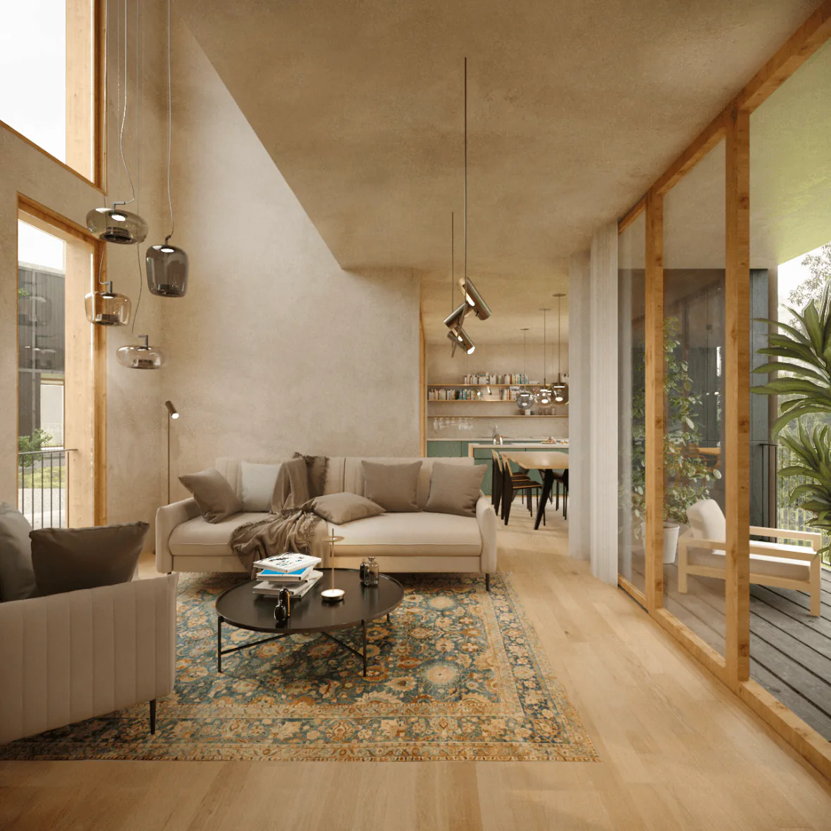Modern 4.5-room villa in Stabio with balcony and garage