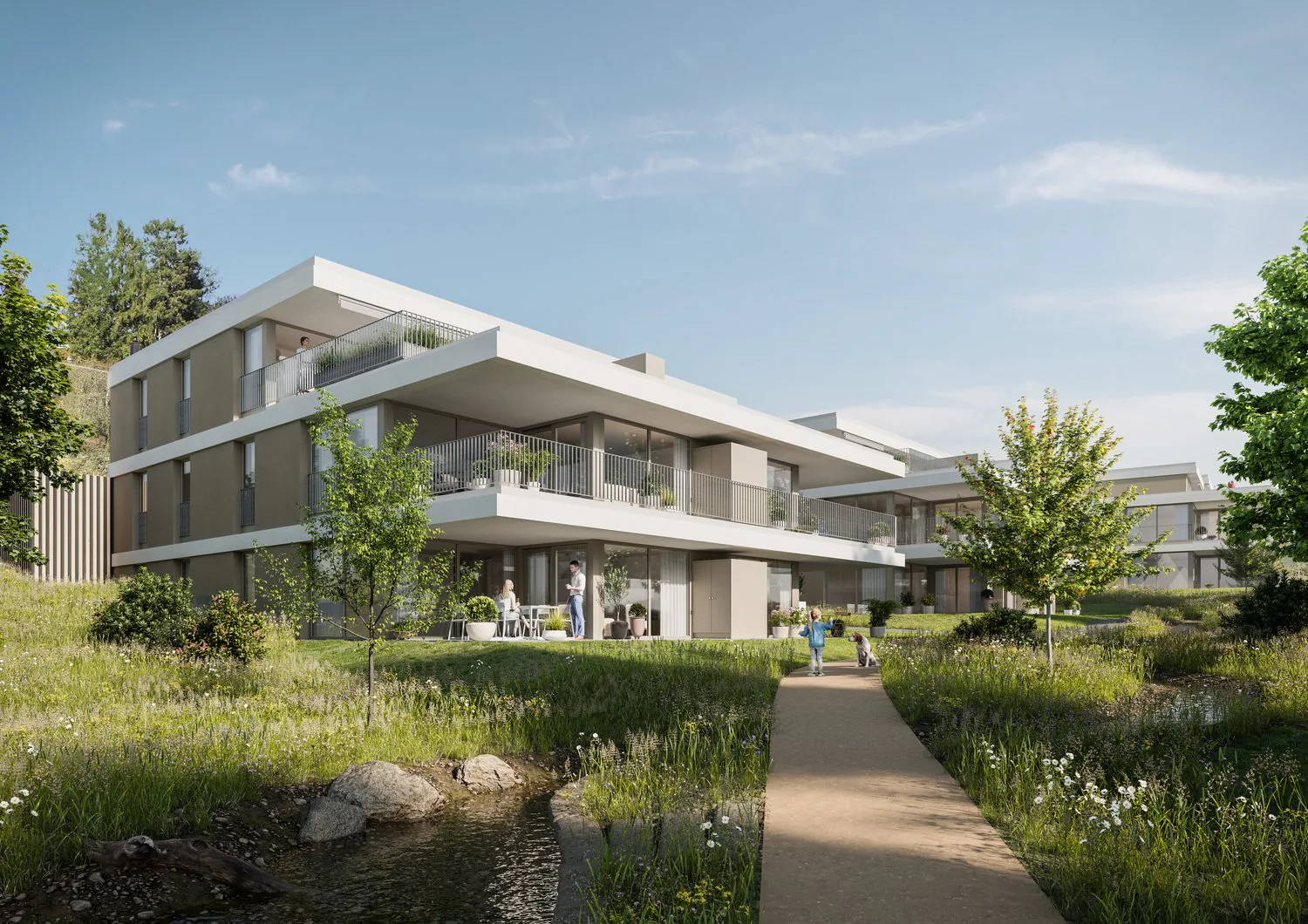 Appartement de jardin moderne avec patio de 23,5 m² et jardin privé