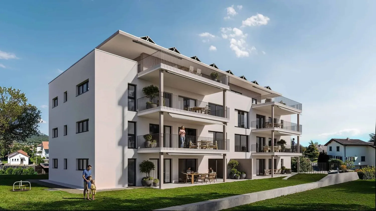 New Build: 4.5-Room Garden Apartment with Seating Area in Niederbipp (132 m2)