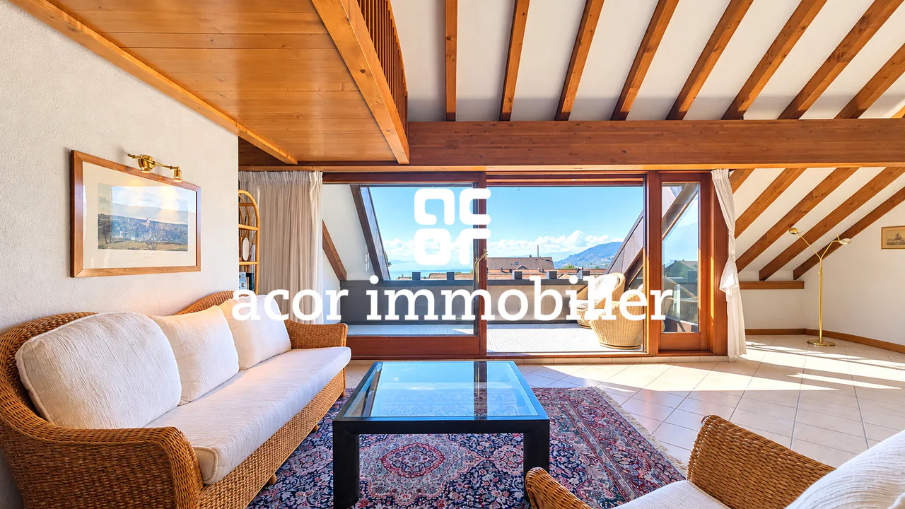 Dachgeschosswohnung mit 4,5 Zimmern und Blick auf den See in bevorzugter Lage