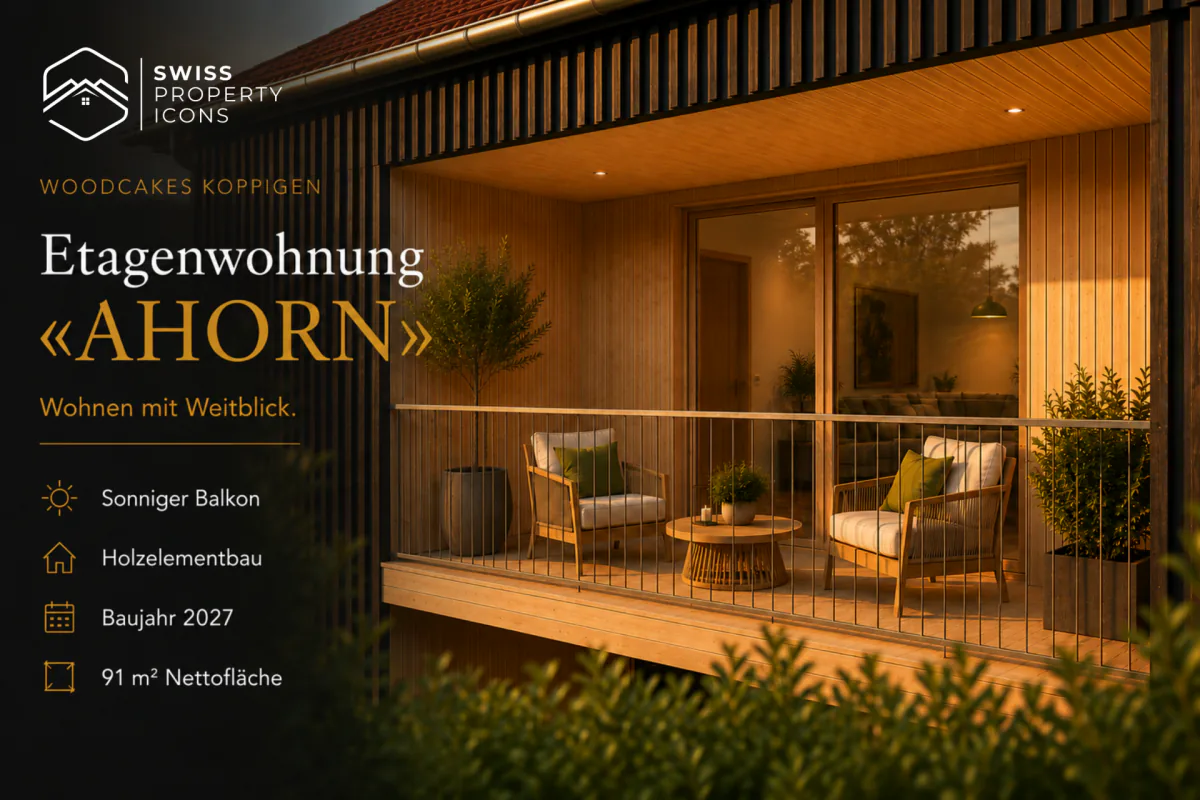 Nuova costruzione: Appartamento "AHORN" - Appartamenti di nuova costruzione da sogno nel centro di Koppigen