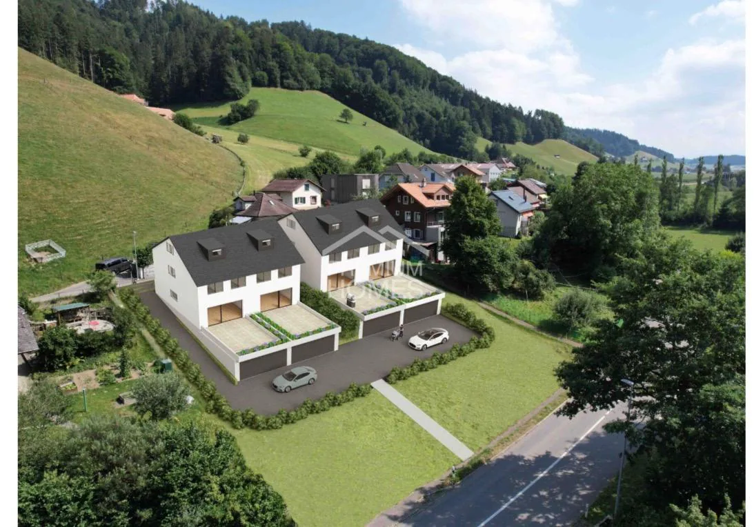 Terrain de construction attractif avec projet de nouvelle construction approuvé