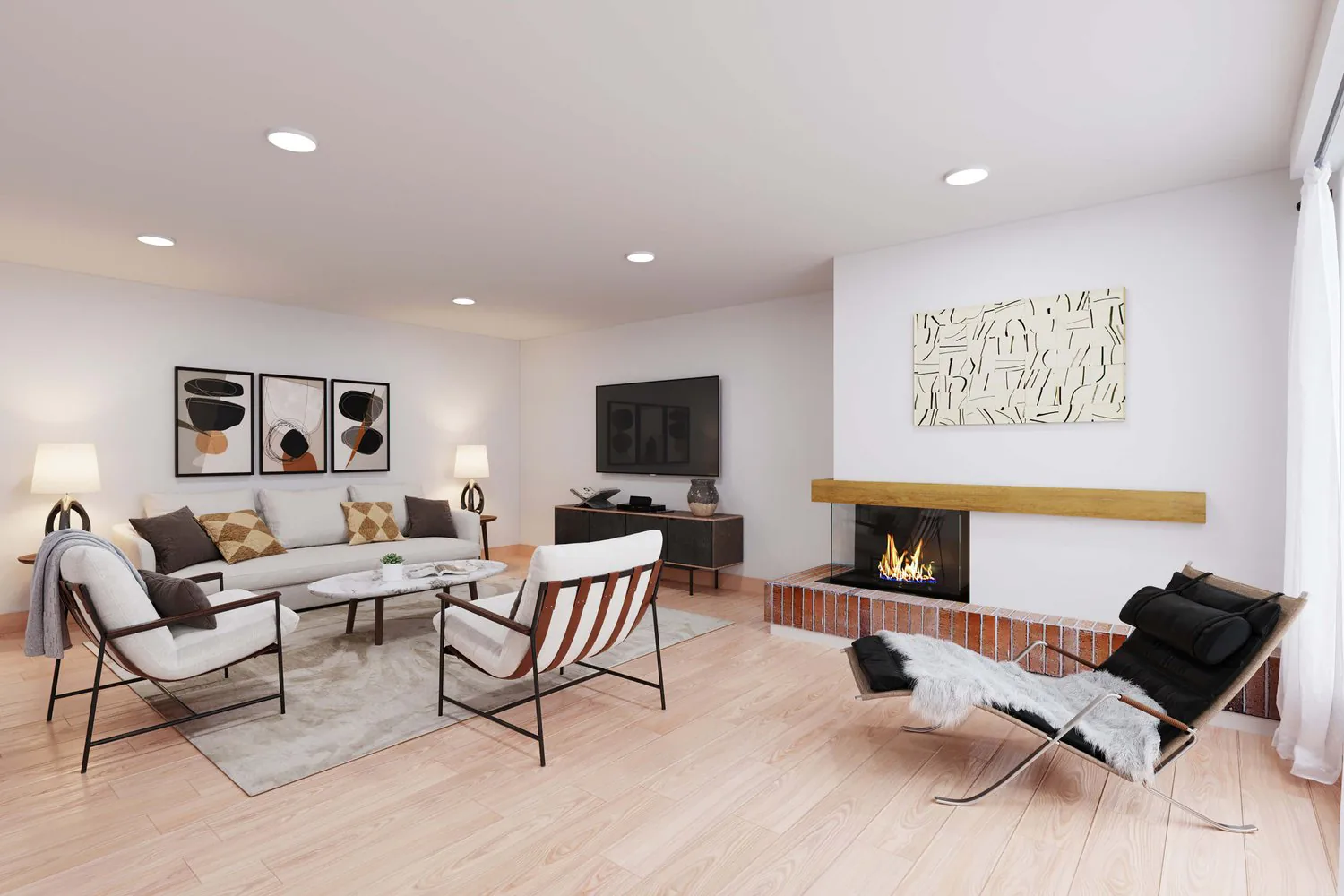 Renovated 4.5-room apartment with balcony and green view