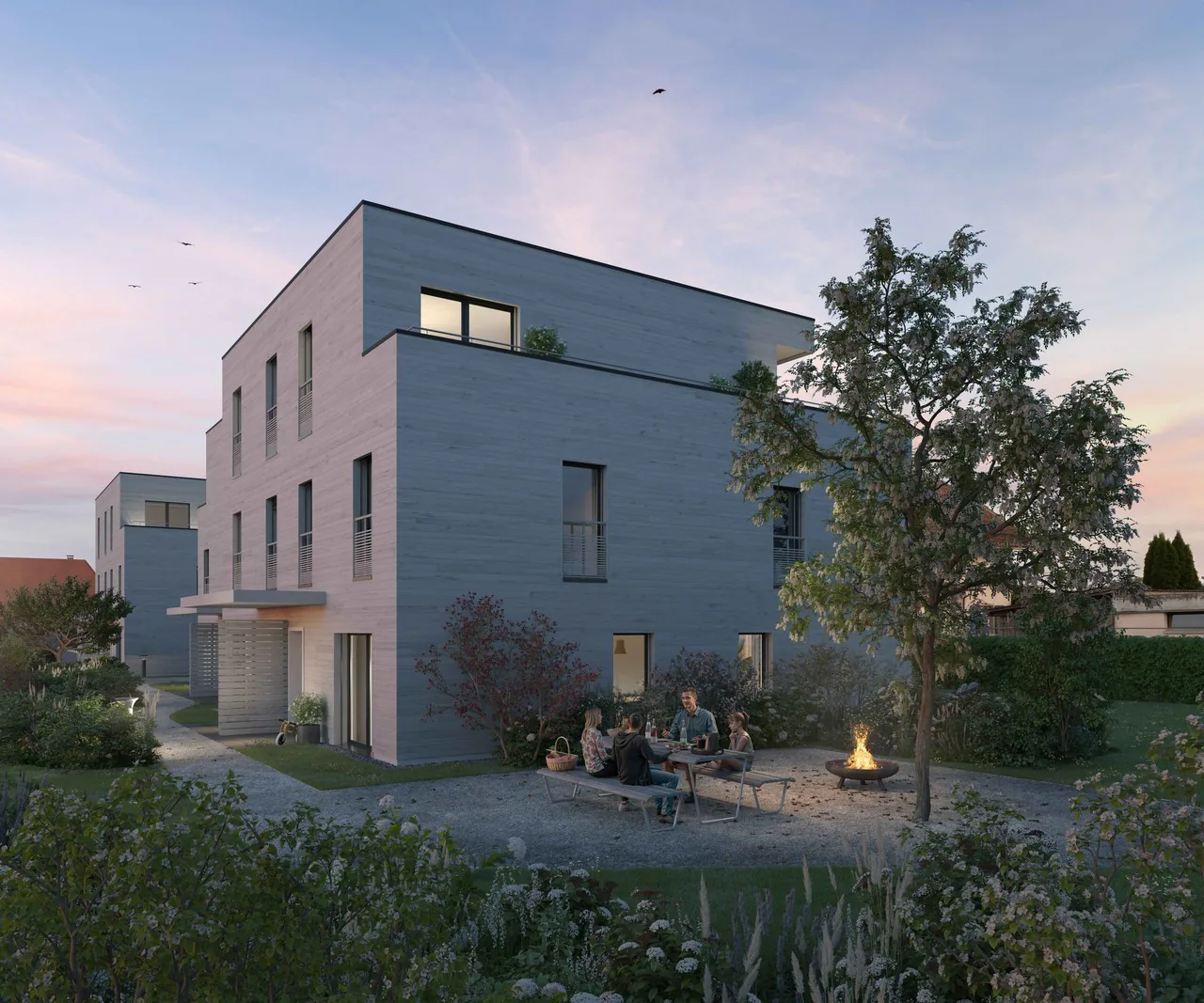 Maison mitoyenne d'angle avec grand jardin