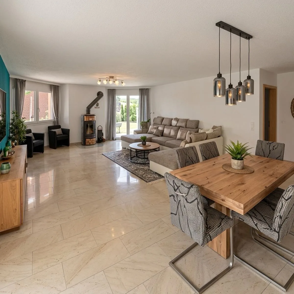 Großes modernes Apartment mit Garten, Veranda und 133 m2 Terrasse
