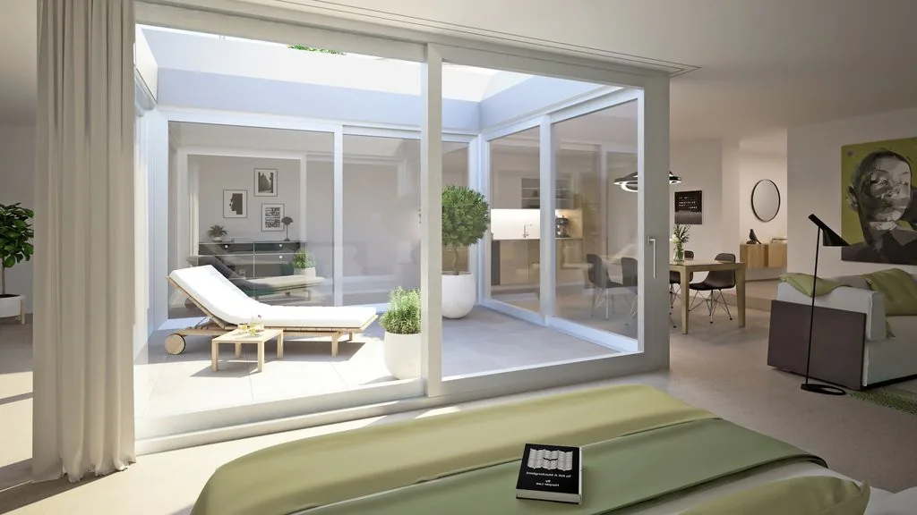 Trendige Patio-Wohnung mitten in der Stadt