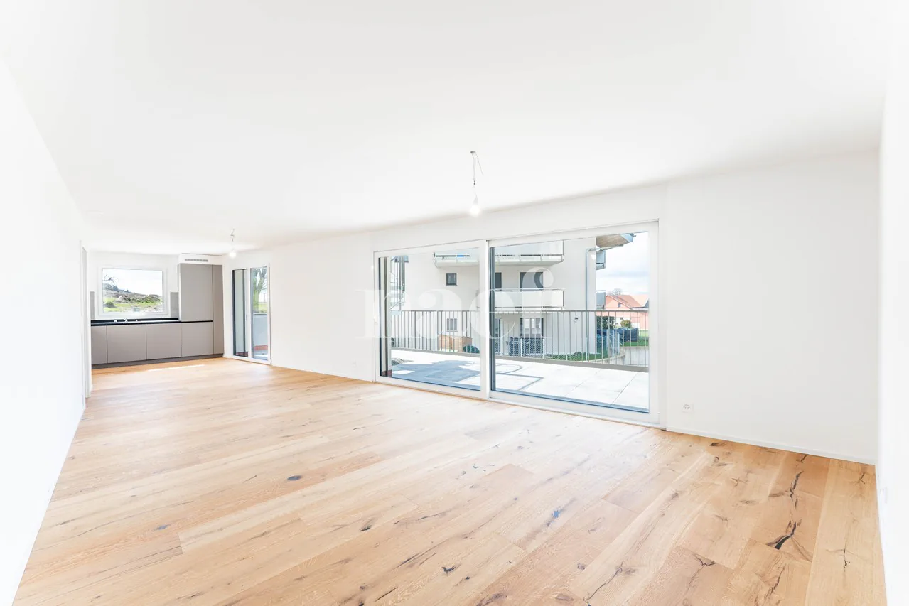 New 5.5-room duplex apartment with large terrace and balcony for sale in Prévonloup
