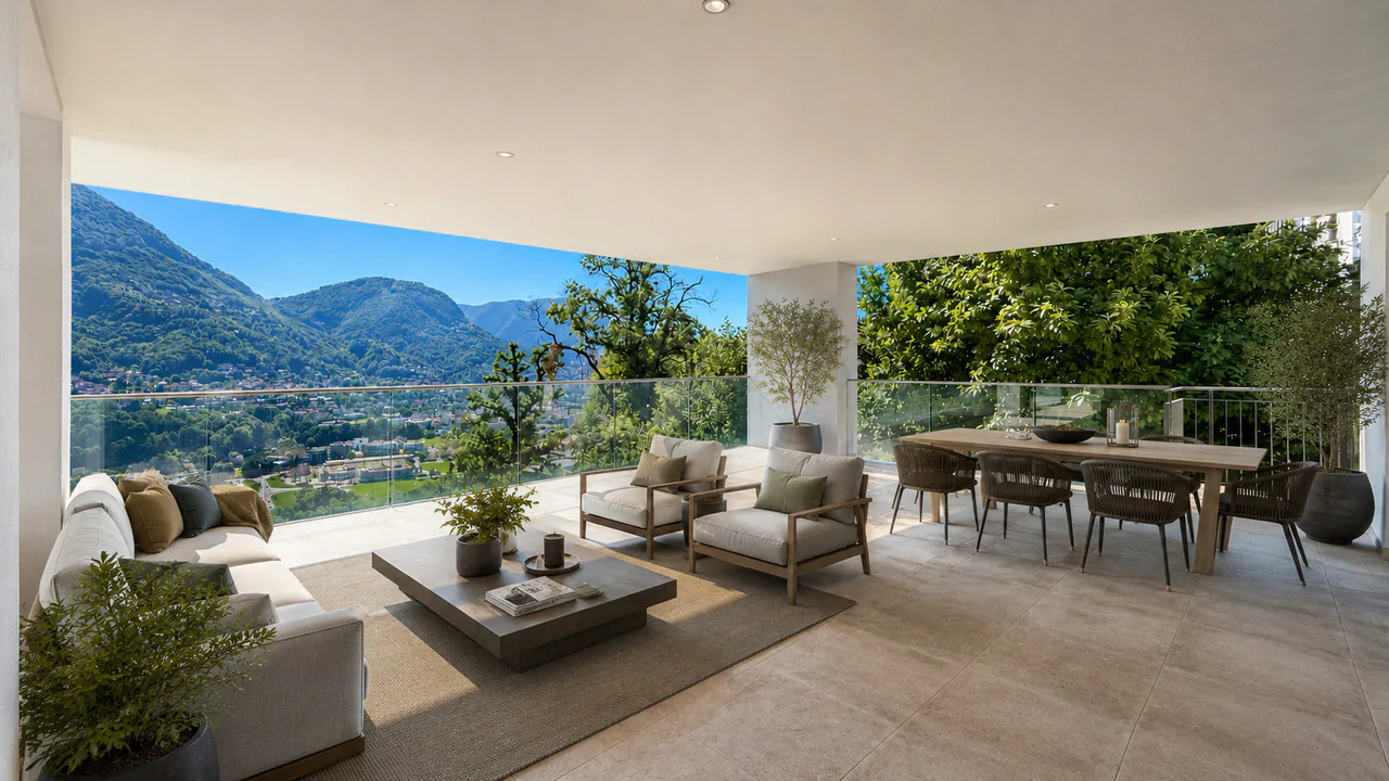 Elegante appartamento con terrazza panoramica in residenza esclusiva
