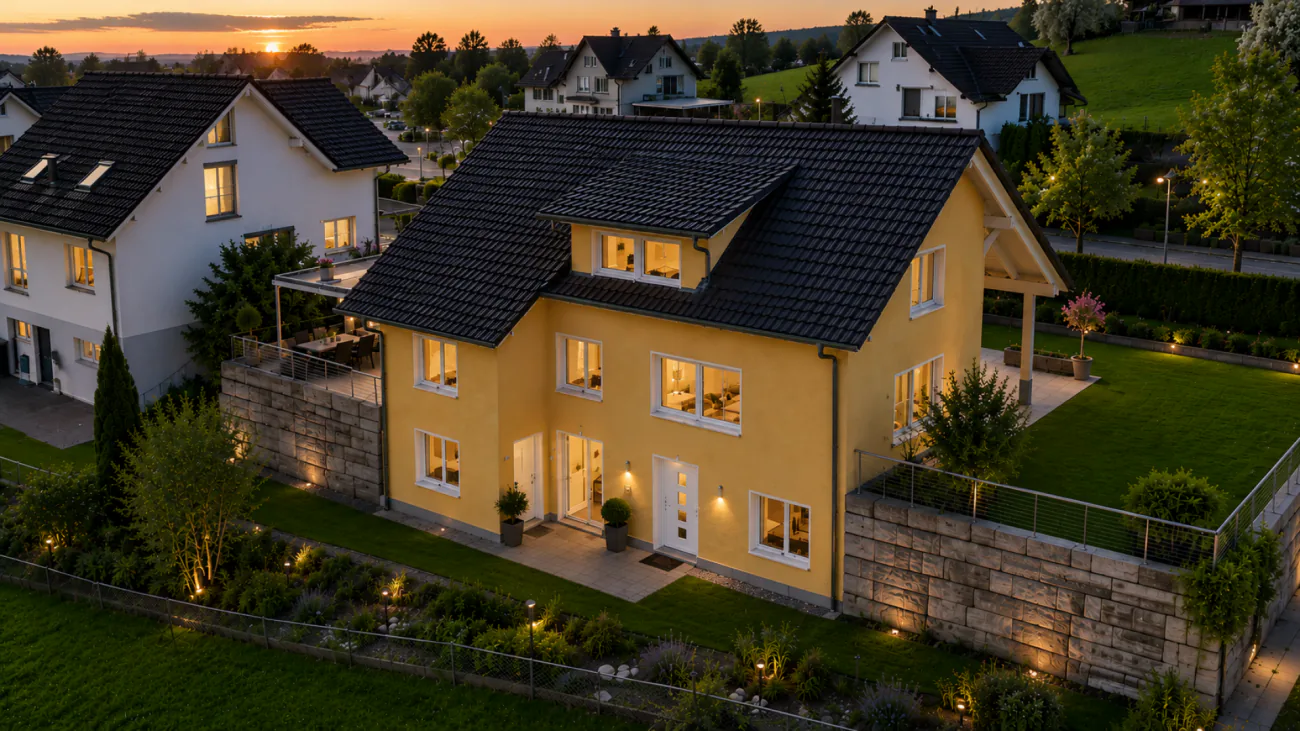 Modern 10.5-room single-family house with a far-reaching view, Minergie standard, and versatile usage potential in Pfungen