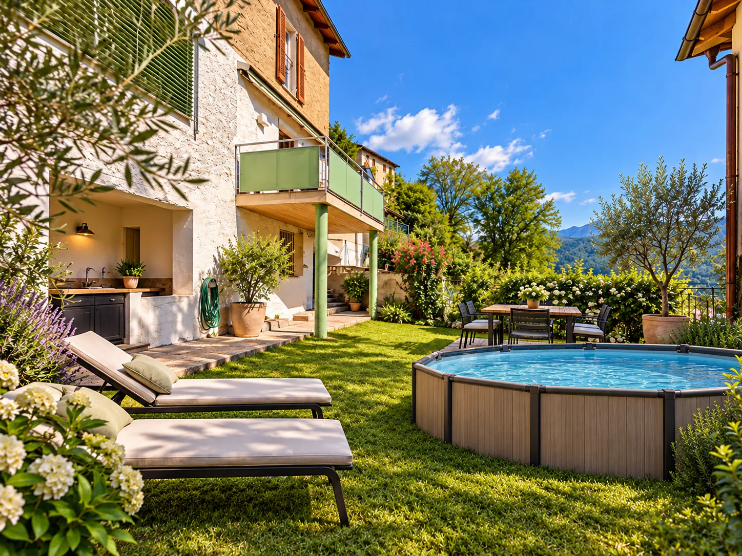 AFFASCINANTE PIED-À-TERRE CON GIARDINO PRIVATO E VISTA SUI DENTI DELLA VECCHIA