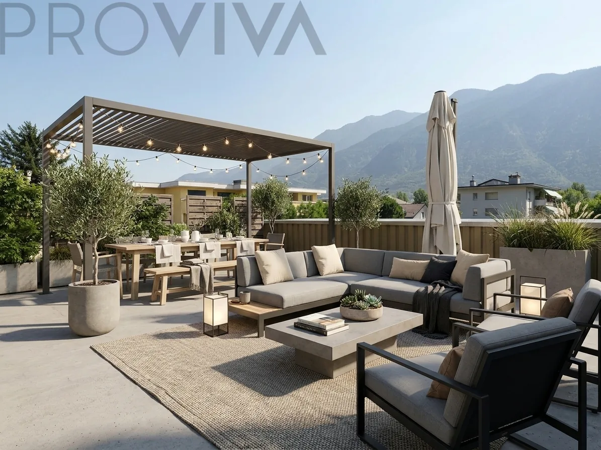 Unique apartment with private terrace (92 m²) in the heart of Fully