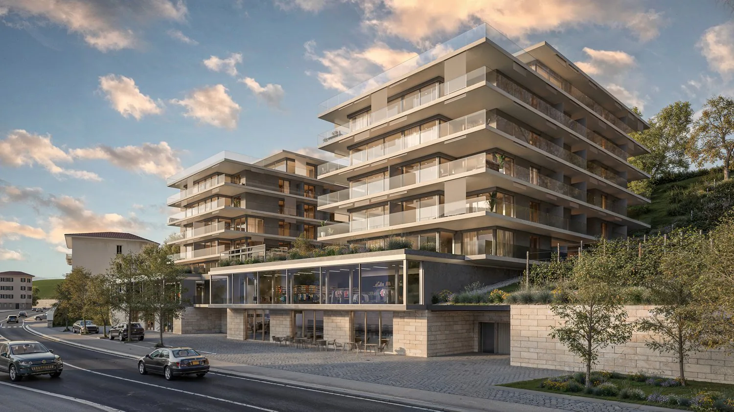 Neubau im Herzen von Paudex, Apartments von 1.5 Zimmer bis 5.5 Zimmer