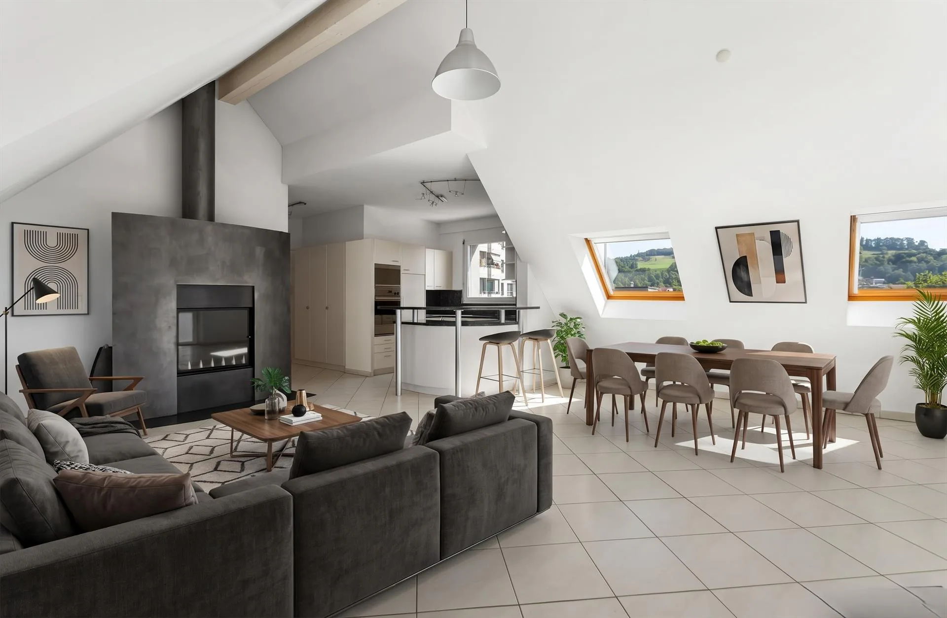 Dachwohnung: Zentral & Alpenblick