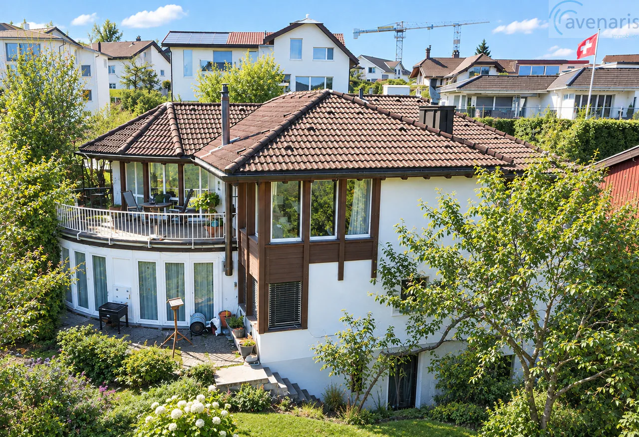 Votre rêve de maison avec vue panoramique sur le Sihlsee