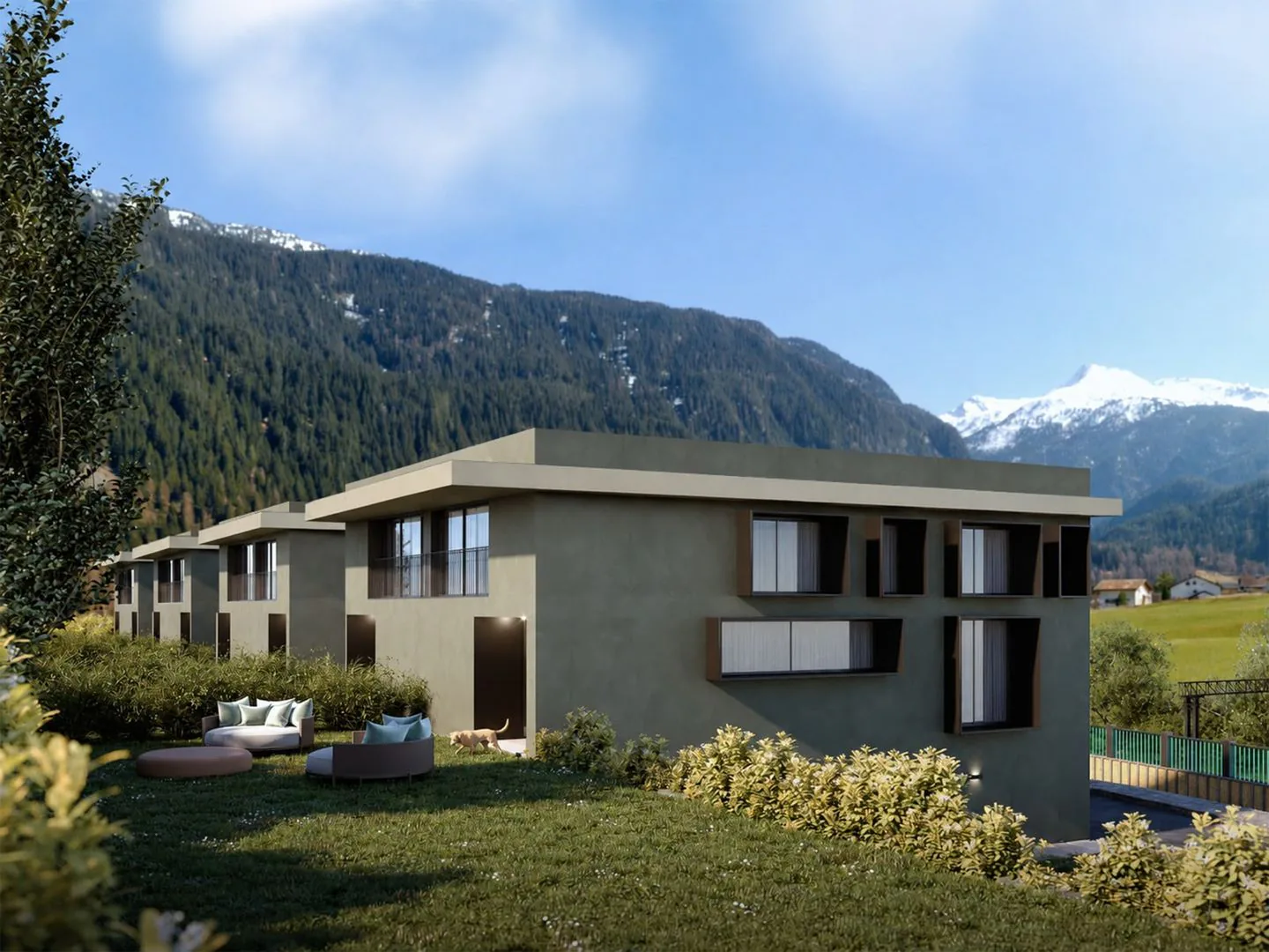 Das Zwillingshaus, Reihenhaus, Bellinzona Claro