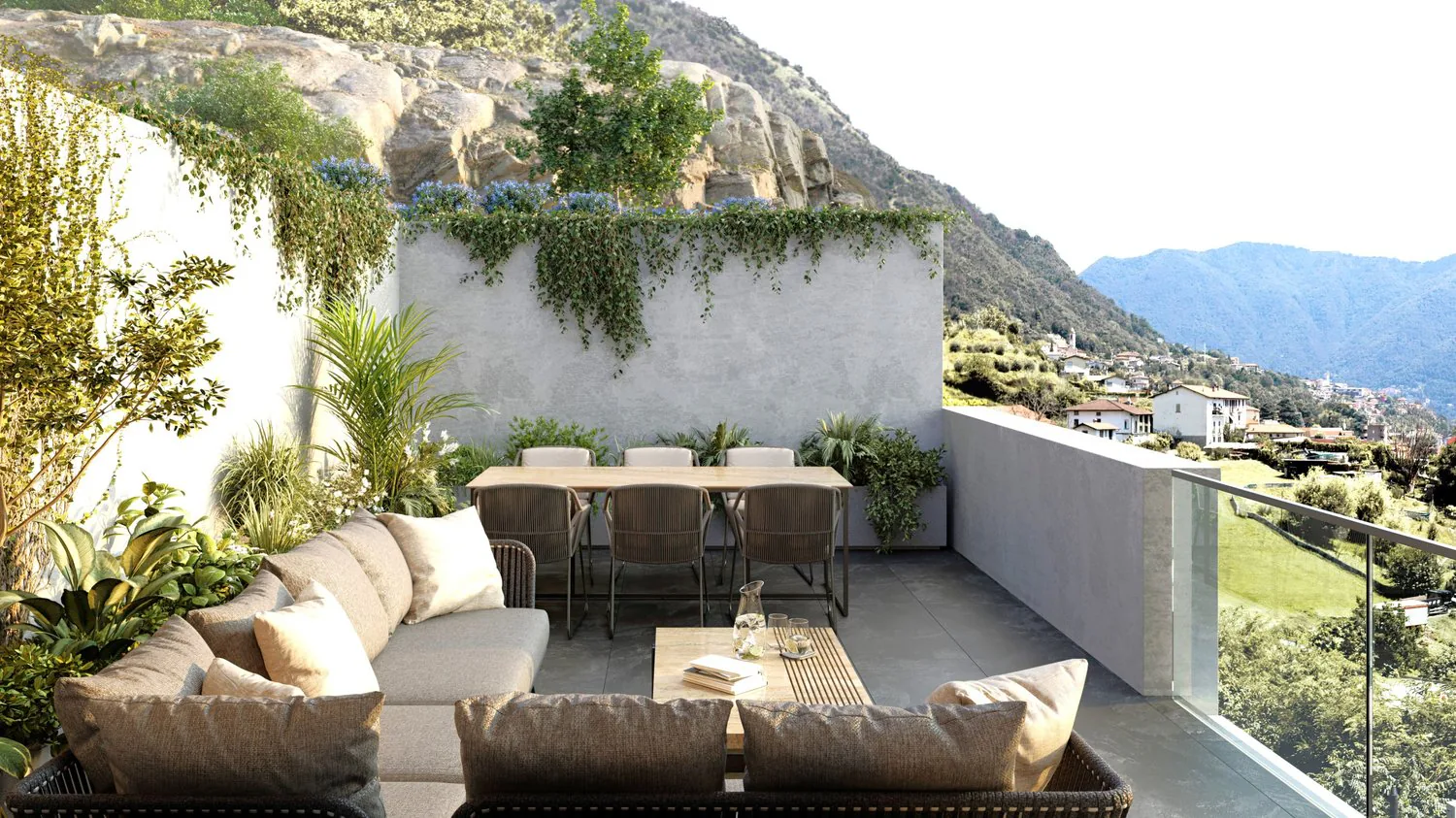 Großes 4.5-Zimmer-Apartment mit Panoramaterrasse in Vacallo