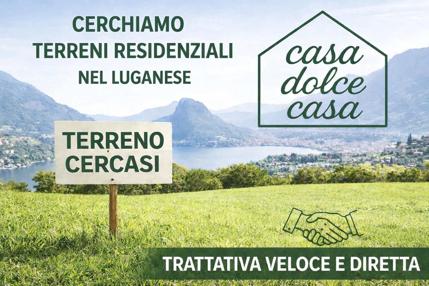 We are looking for residential land in the Lugano area
