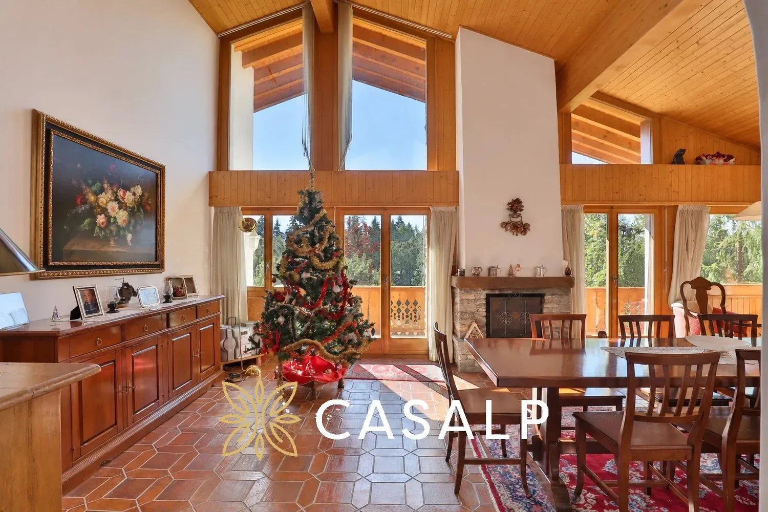 Schönes Chalet mit baumgesäumtem Garten in Crans