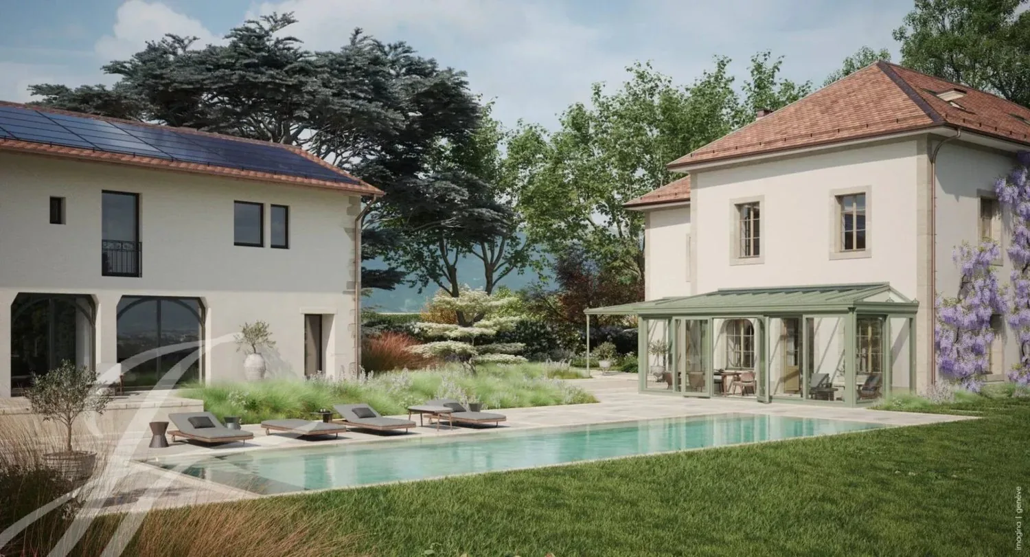 Die Eleganz einer außergewöhnlichen Villa im Herzen der Genfer Landschaft