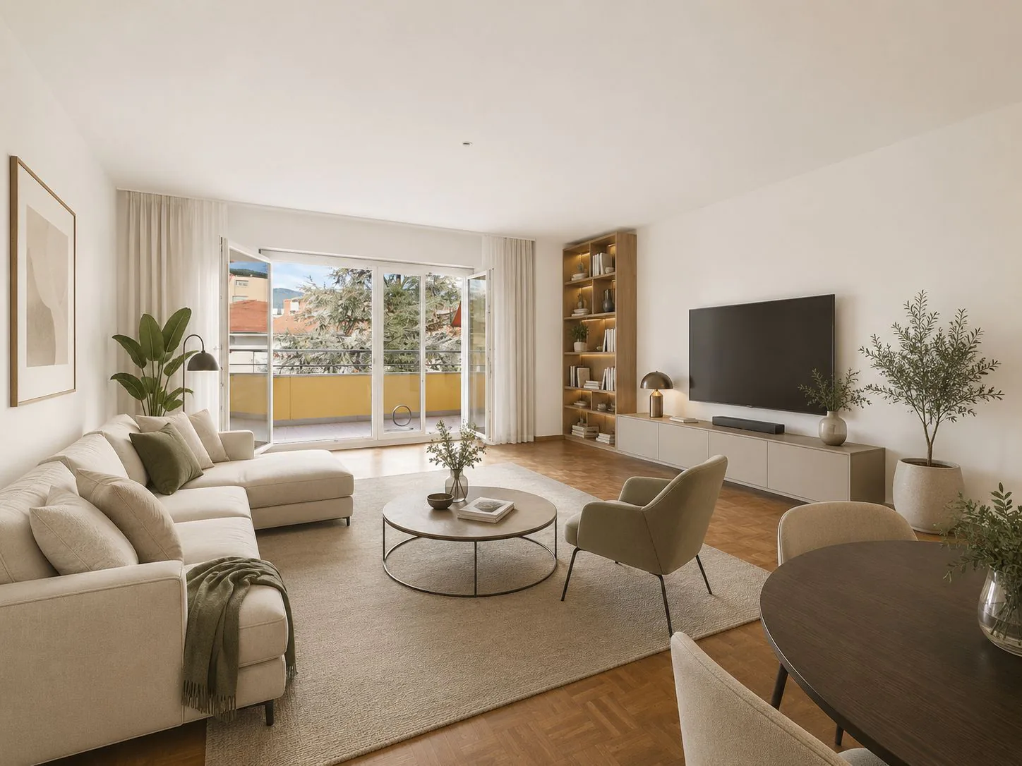 Viganello: spacious 3.5-room apartment with large balcony, 2 parking spaces, and central location (primary or secondary residence)