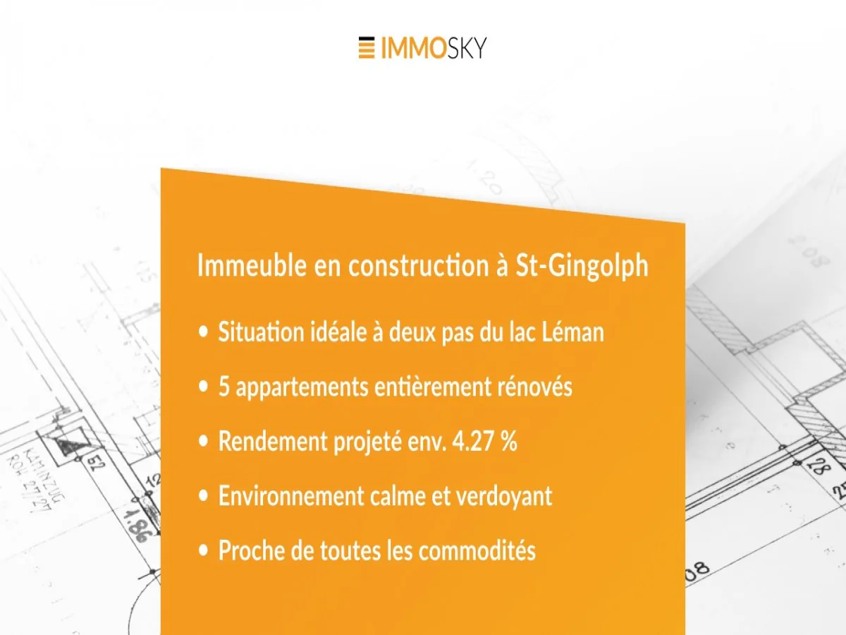 Edificio con 5 appartamenti a St-Gingolph (REN. progetto: circa 4,27%)