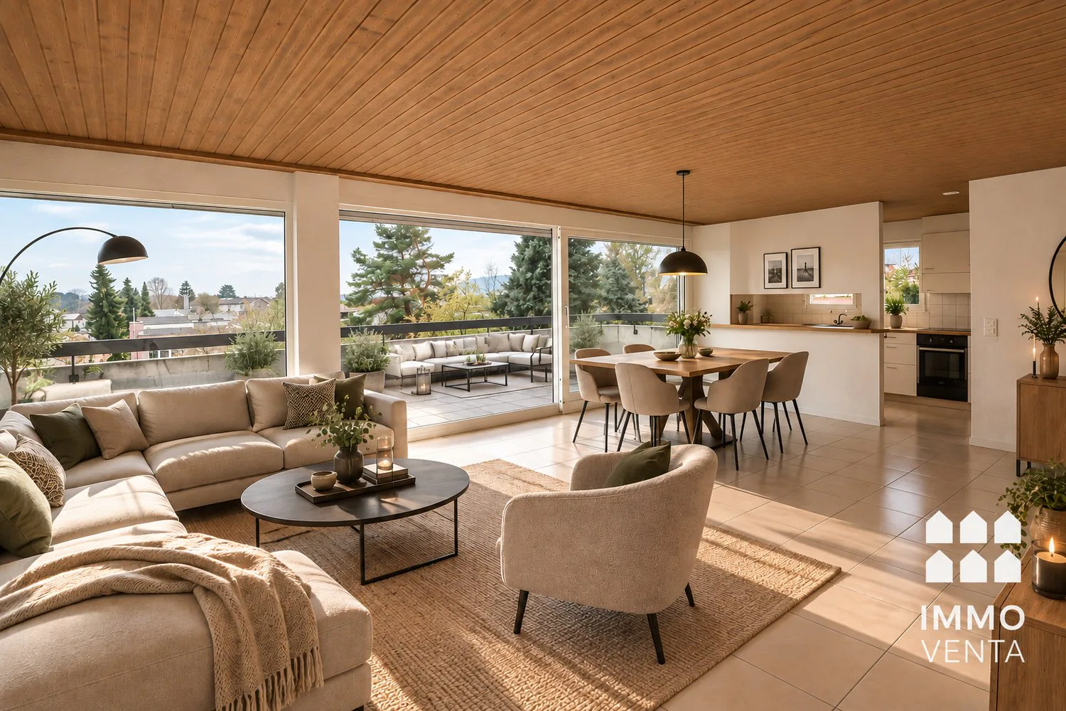 Helle Attika-Wohnung mit Terrasse und Aussicht in Ipsach