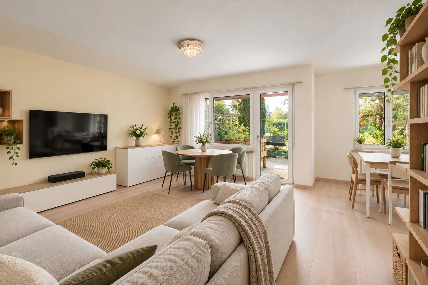 Appartement de jardin charmant dans une oasis rurale