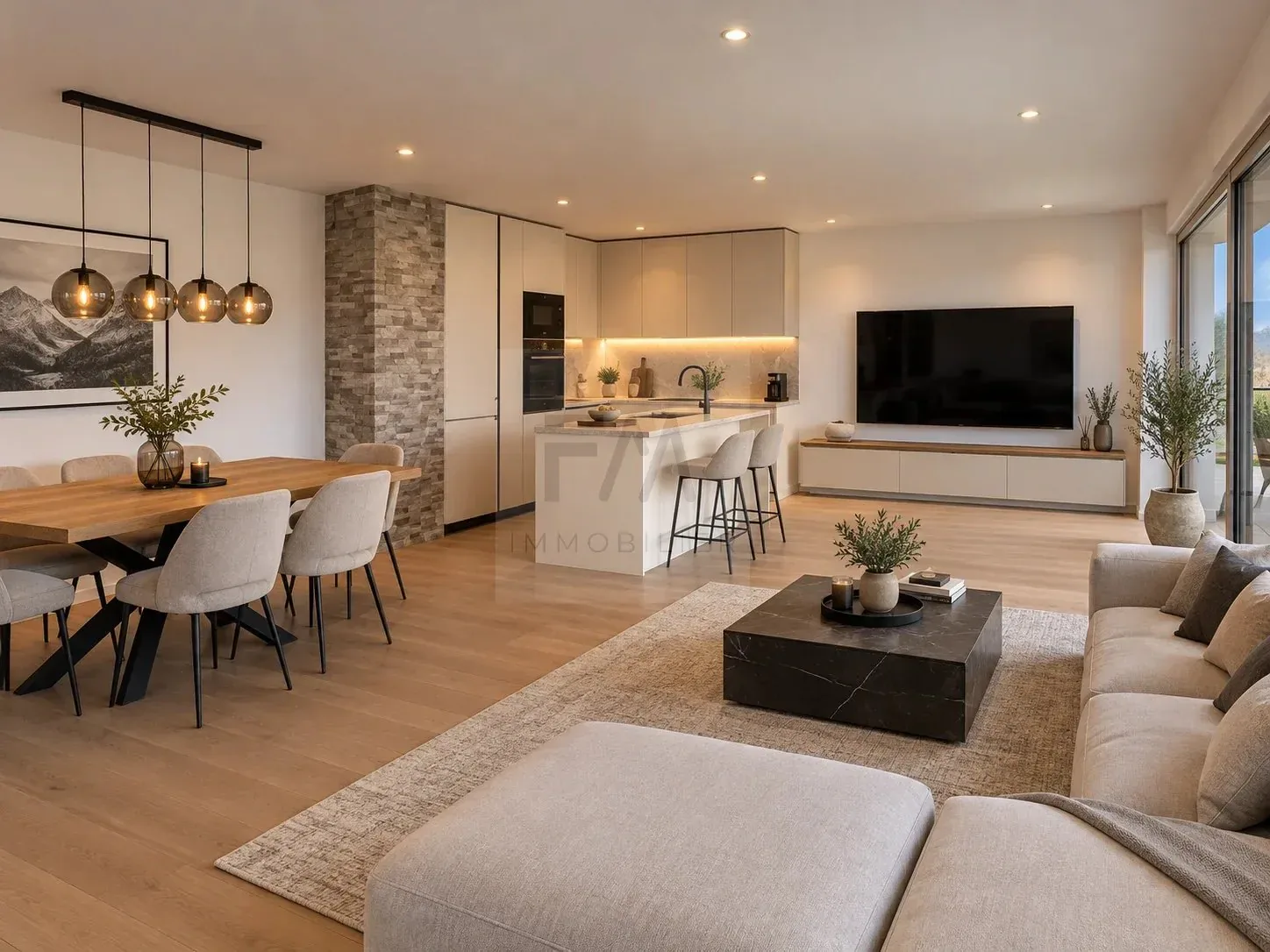 Zu vermieten neue 2,5-Zimmer-Wohnung in Aproz (Sion)