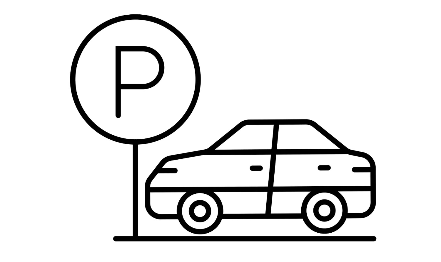 Covered parking space, also for higher vehicles, with power connection