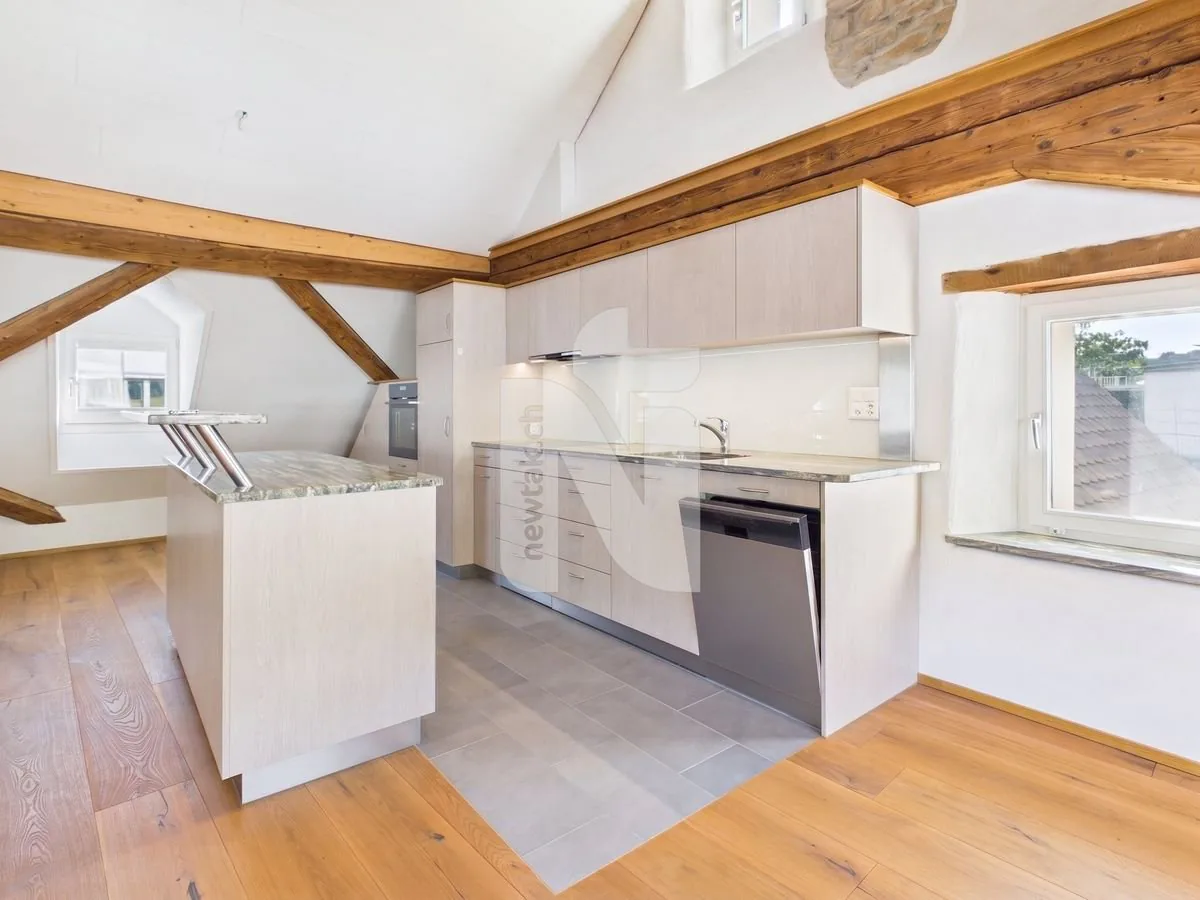 Affascinante appartamento maisonnette ristrutturato con ascensore, balcone e torre di lavanderia privata