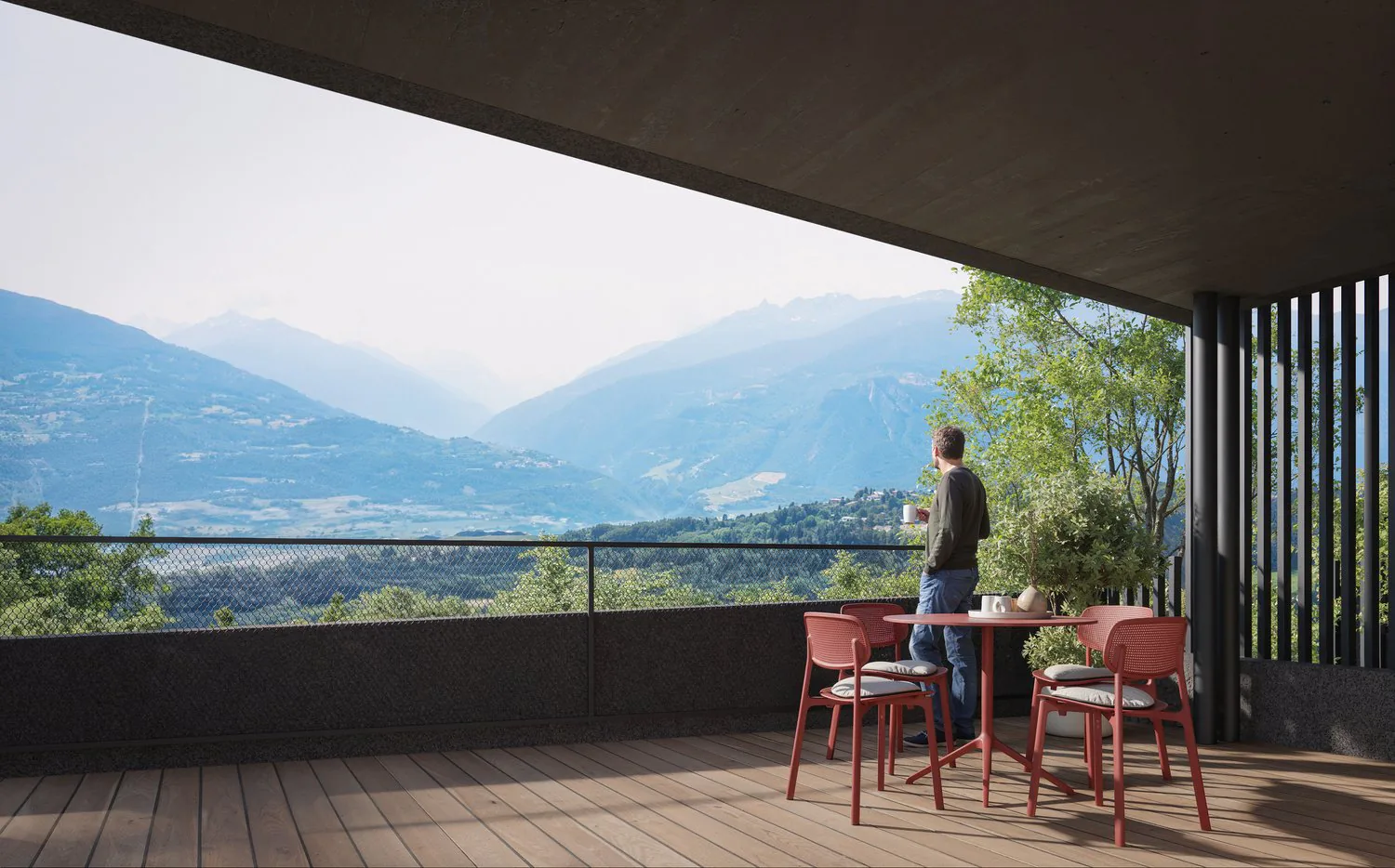 Appartement au rez-de-chaussée avec spacieuse terrasse