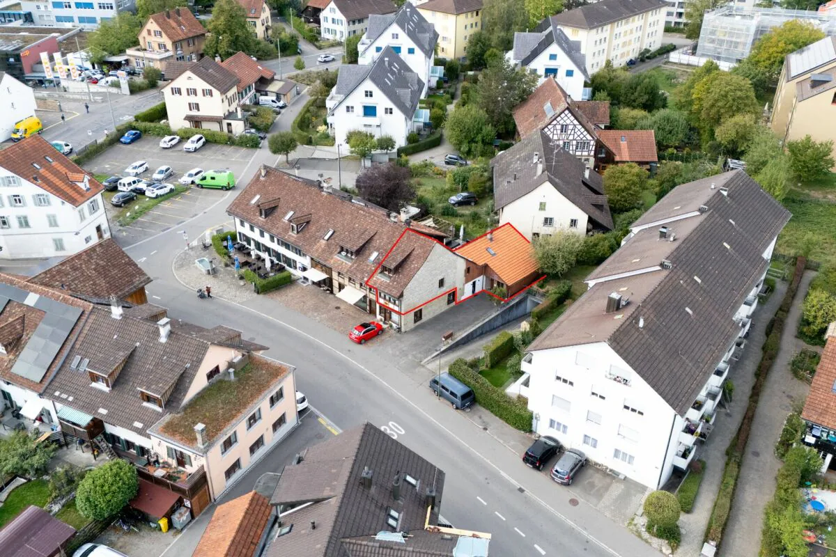 Trois unités caractérisées dans le centre historique du village de Wülflingen