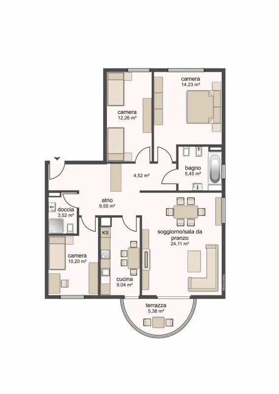 8700, Biasca, Via San Gottardo 38, apartment 3808