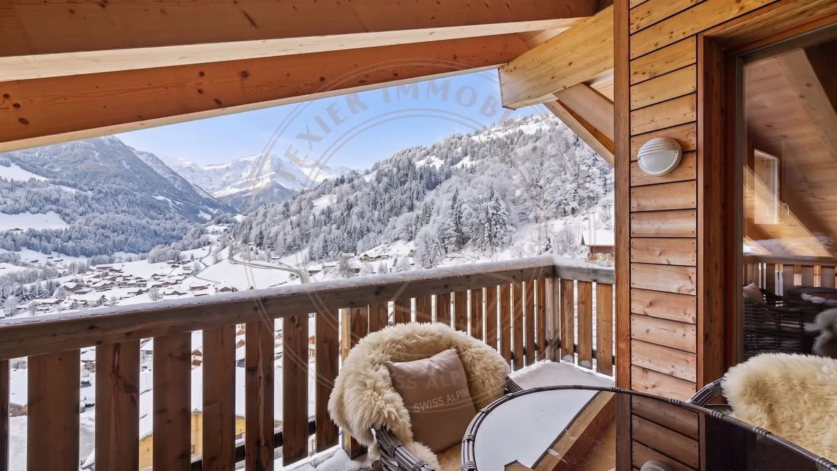 Magnifikes Duplex mit 7,5 Zimmern im letzten Stock mit Blick auf die Dents du Midi
