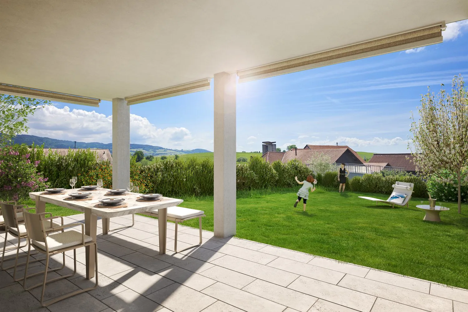 The largest garden in the promotion: 180 m² private