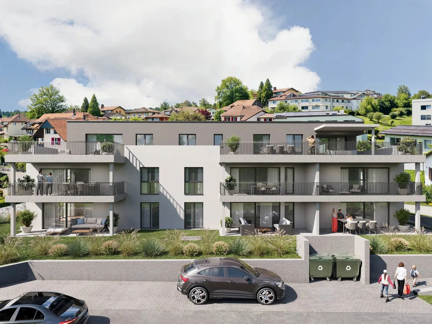 4.5 room new building apartment on the ground floor with seating area