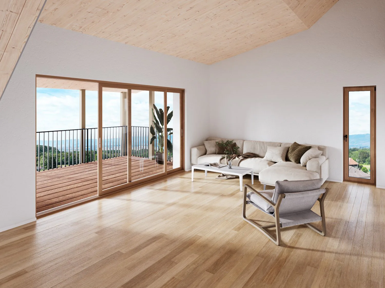 Spacious 4.5 rooms with open gallery and terrace in new building