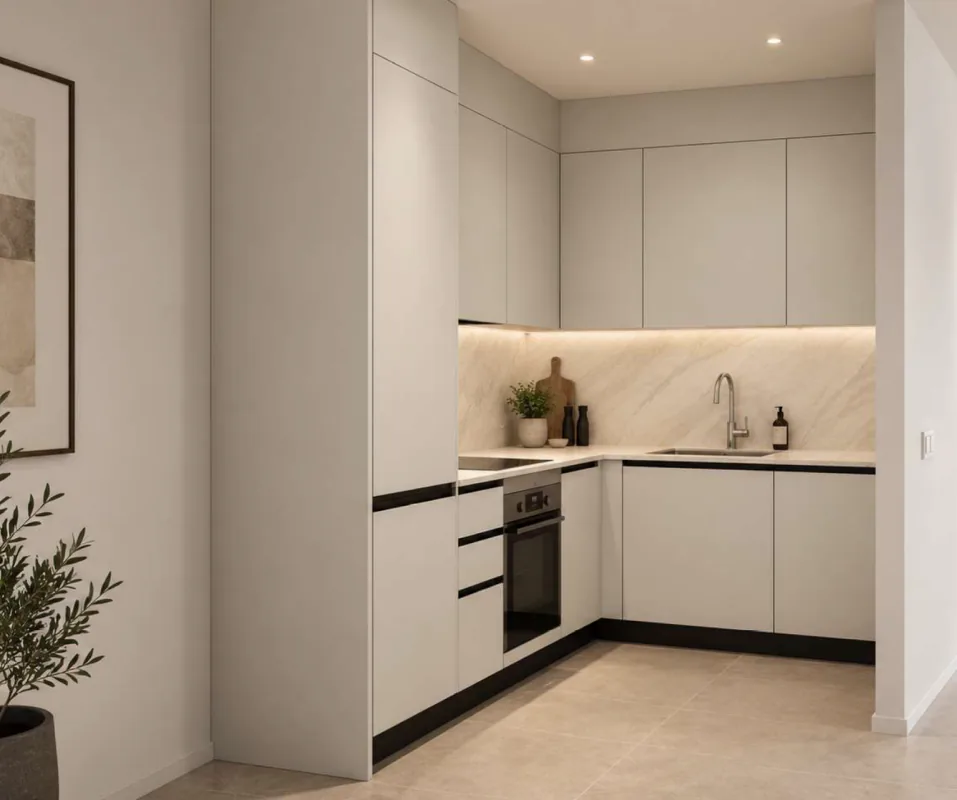 Elegant renovated 2-room flat with terrace