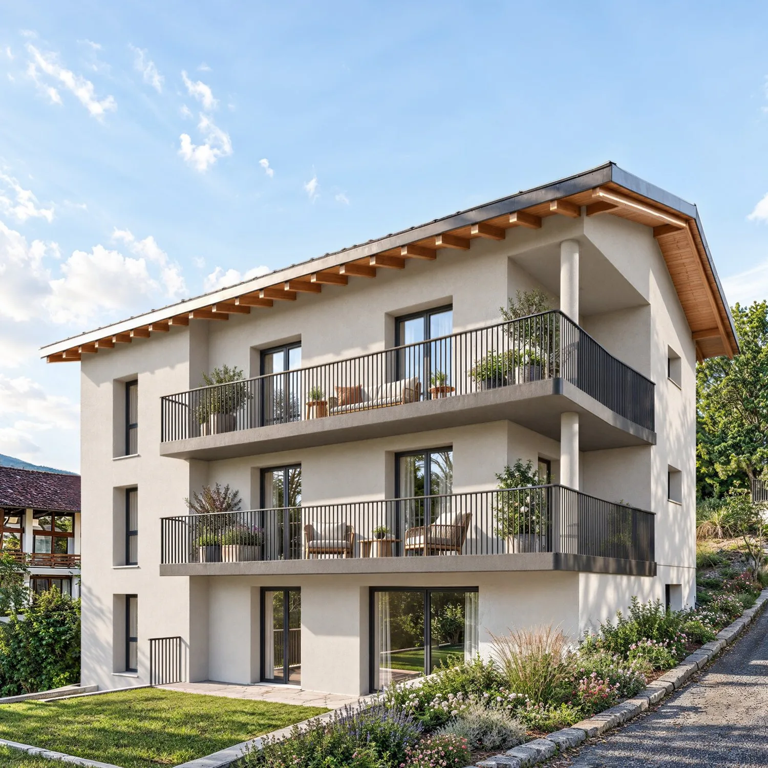 LUGANO-CADRO: NEW RESIDENCE LIAM: 4.5 rooms with terrace and garden
