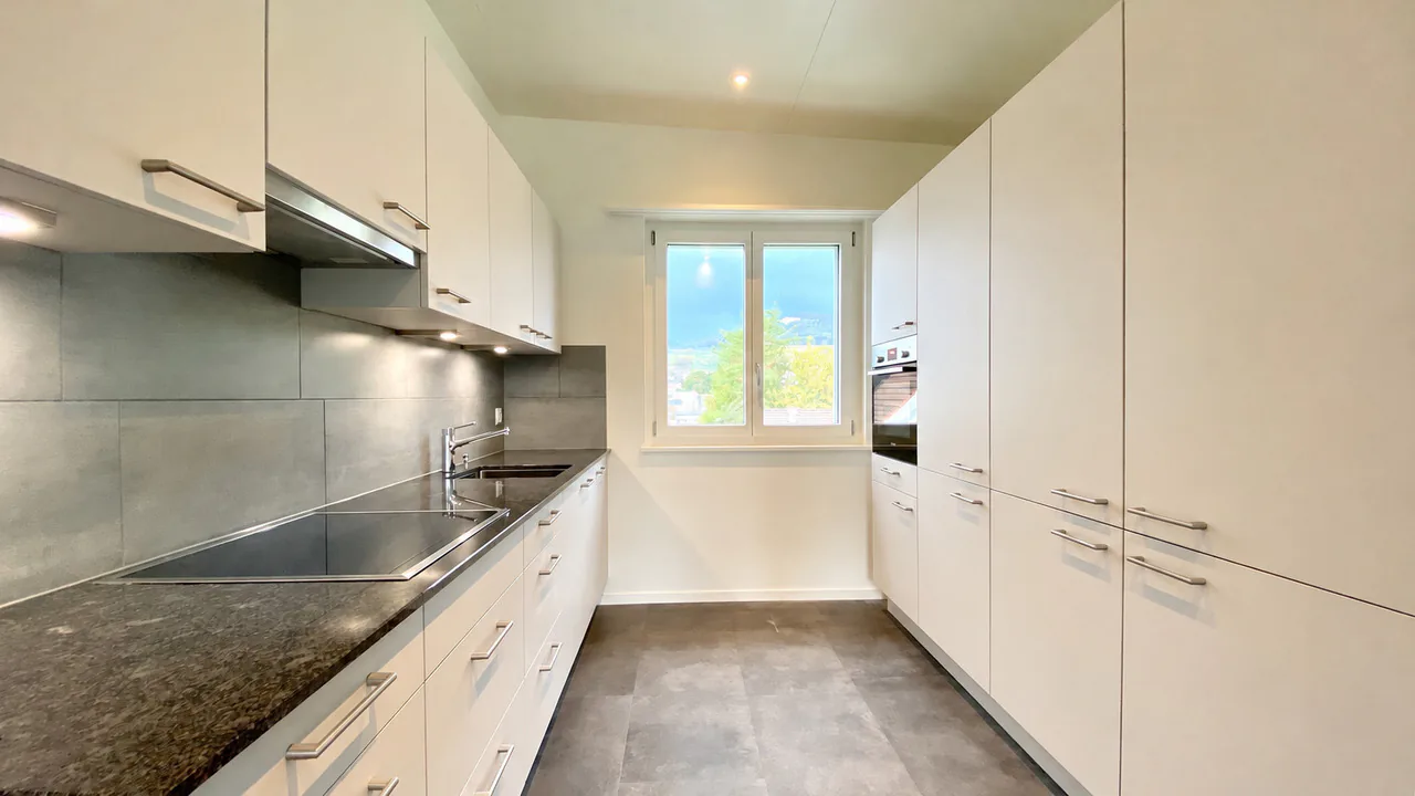 Moderne 3.5-Zimmer-Wohnung mit Dachfenstern und grossem Balkon