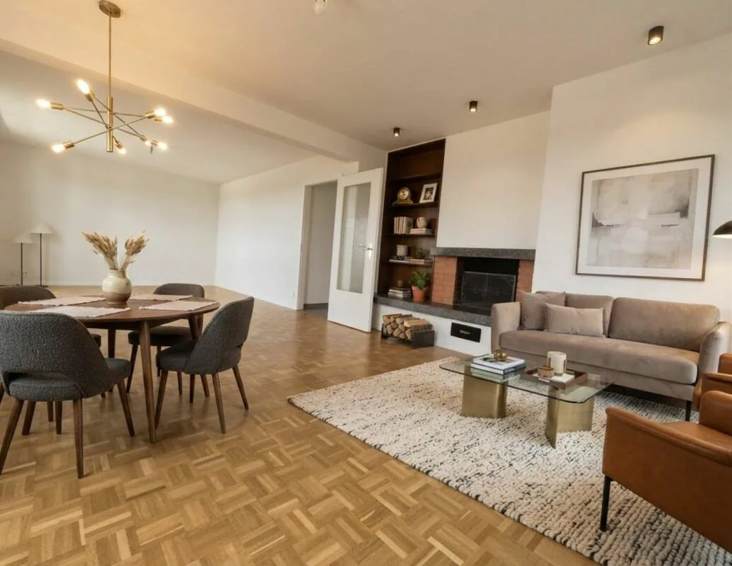 GERÄUMIGES 4.0 ZIMMER WOHNUNG RENOVIERTE 95 M² MIT KAMIN UND AUSBLICK AUF DAS TAL