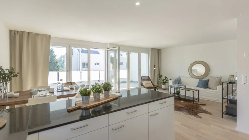 Abitare moderno con ampio balcone e ottima attrezzatura