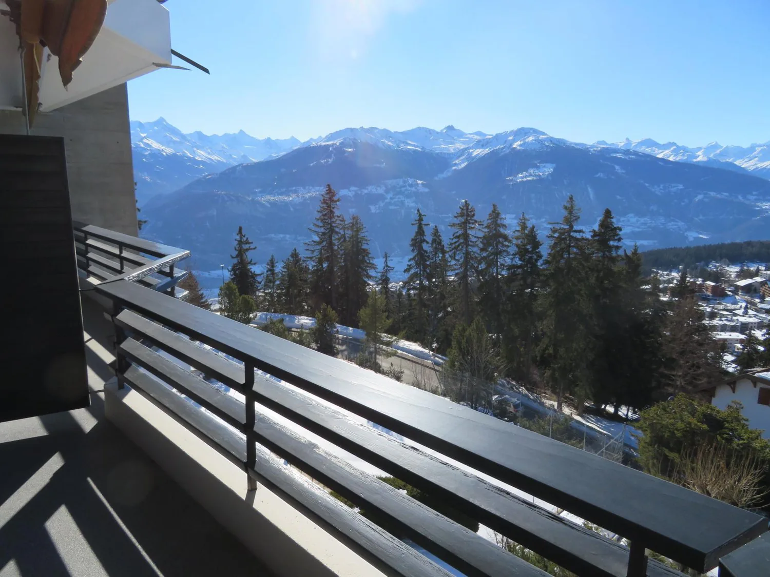 Schönes Studio mit Blick auf die Alpen