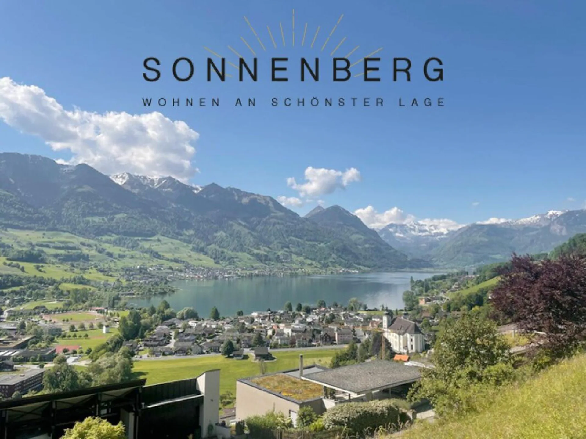Appartements en terrasse neufs avec vue sur le lac et les montagnes