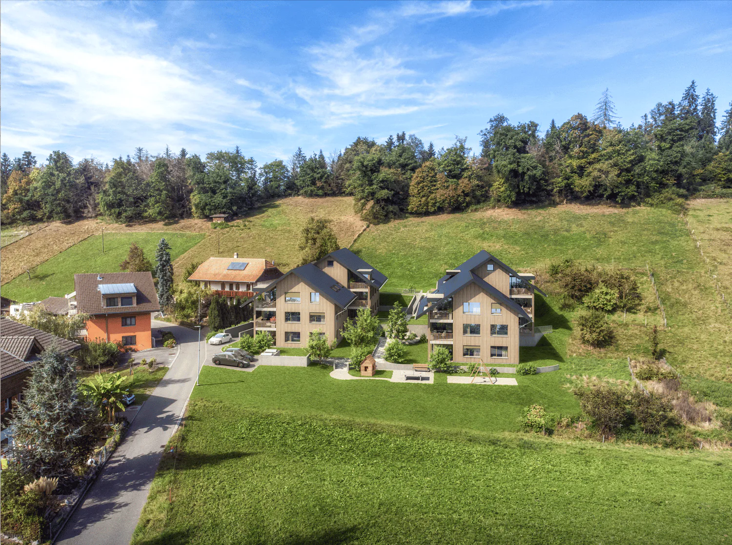 Modern 4.5-room attic apartment in a quiet location in Heimberg
