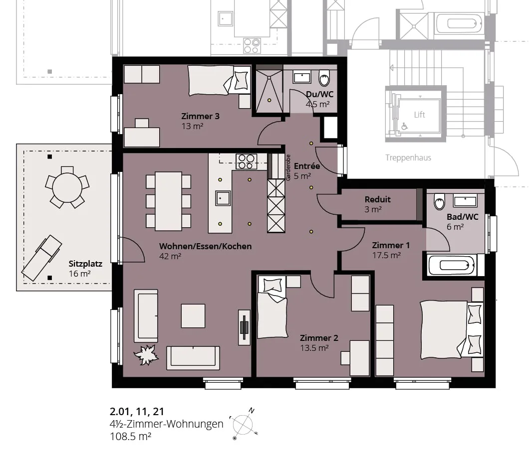 TOP MODERN 4.5-ROOM APARTMENT IN HERZOGENBUCHSEE